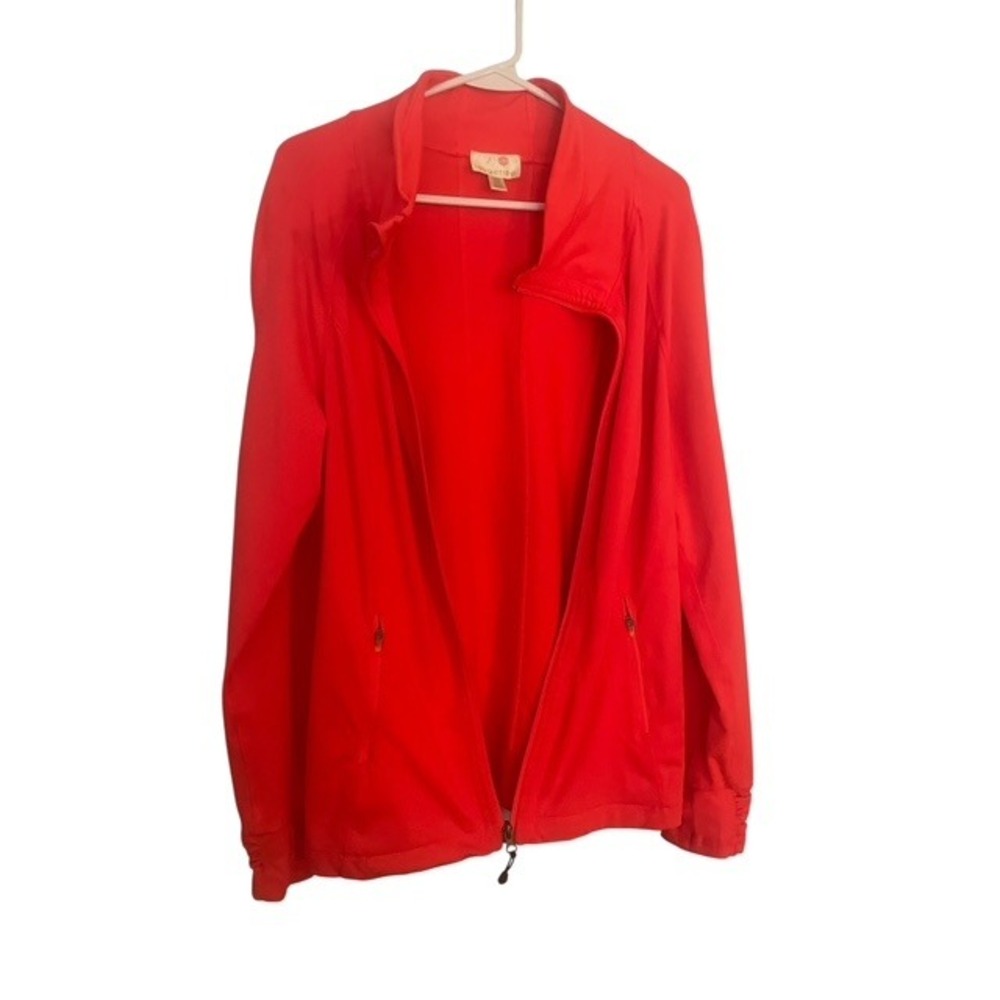 Tangerine Womens XL Full Zip Jacket Lightweight Activewear Athletic Coral